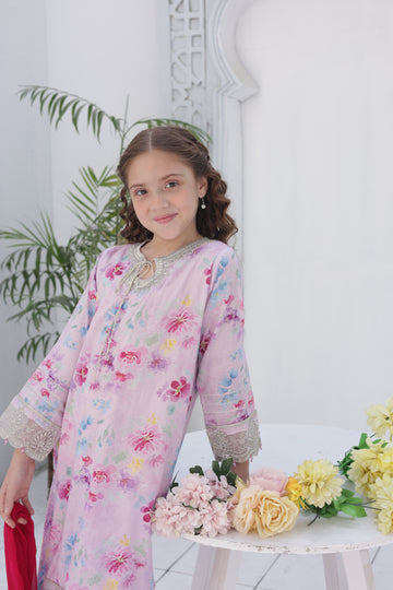 Embroidered Girls’ Party Dress –