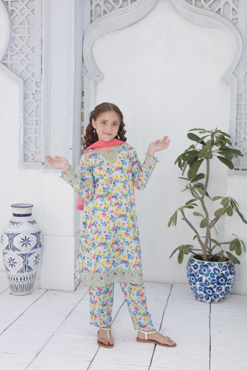 Embroidered Girls’ Party Dress –