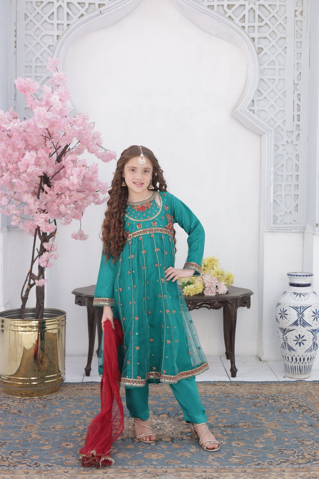 Emerald Green Formal Festive Dress